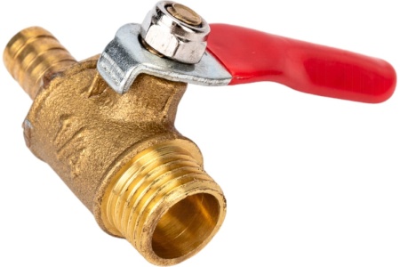 Краник латунный елочка 8 мм - резьба наружная 1/4" Pegas pneumatic 4407