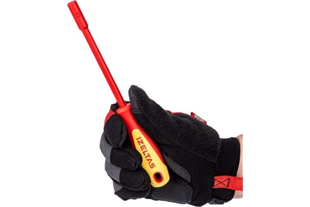 Диэлектрический ключ-отвёртка IZELTAS 1000V, торцевой, 5.5мм, длина 220 мм 4773190055