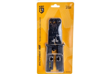 Пресс-клещи для RJ-разъемов с тестером КВТ JT-03T 84493