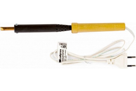 Электрический паяльник СИБРТЕХ ЭПСН-03-80/220 деревянная ручка Россия 91310