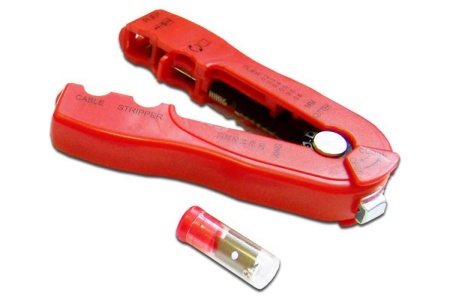Инструмент для снятия изоляции LANMASTER 0.2 – 0.8 мм 20 – 30 AWG, красный LAN-STR-0.2-0.8