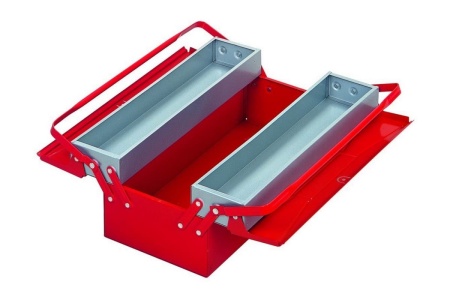 Раскладной ящик для инструментов металлический 190х420х150 3 секции IZELTAS 8410336203