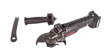 Угловая шлифмашина аккумуляторная KRESS, KU801, 20В, 125мм, 4Ач х2, ЗУ 6А, кейс