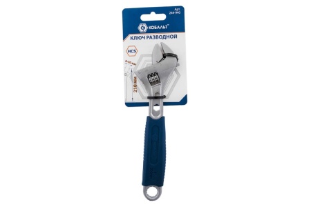Разводной ключ 210мм, ширина захвата 30мм, двухкомпонентная рукоятка КОБАЛЬТ 244-940 Разводной ключ 210мм, ширина захвата 30мм, двухкомпонентная рукоятка КОБАЛЬТ 244-940