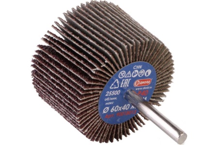 Круг лепестковый абразивный радиальный (60x40 мм; хв-к 6 мм; P40) ДИОЛД 90018013