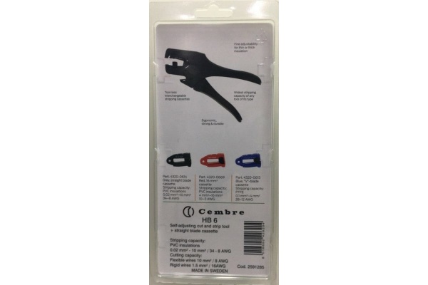 Ручной инструмент CEMBRE HB6 для снятия изоляции с проводов 0,2–10 мм 2591285
