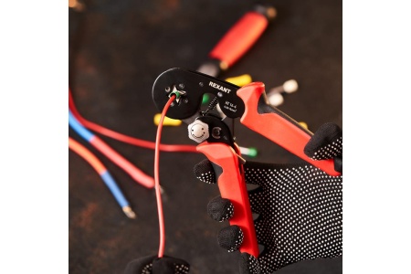 Кримпер для обжима штыревых наконечников REXANT HT 16-4 0.08-16.0 кв.мм с регулятором усилия 12-3216-1