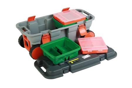 Универсальный ящик на колесах с 2 лотками и 2 боксами ЭВРИКА ER-10344 Универсальный ящик на колесах с 2 лотками и 2 боксами ЭВРИКА ER-10344