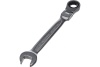 Комбинированный ключ HOEGERT TECHNIK шарнирный с трещоткой 14 мм, 72T, сталь CrV HT1R054