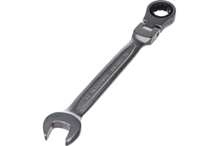 Комбинированный ключ HOEGERT TECHNIK шарнирный с трещоткой 14 мм, 72T, сталь CrV HT1R054