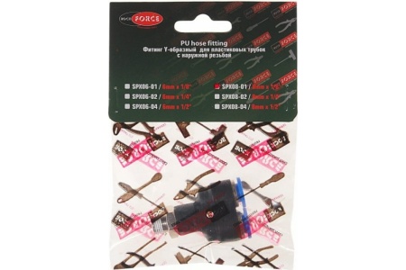 Фитинг Y-образный с наружной резьбой (8 мм; 1/8") для пластиковых трубок ROCKFORCE RF-SPX08-01