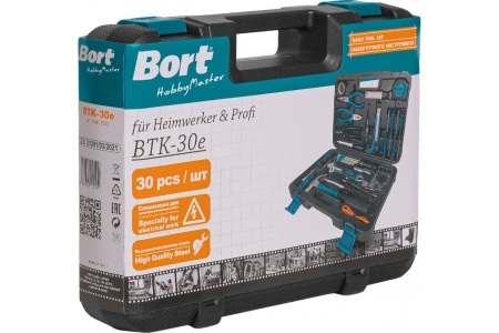 Набор ручного инструмента BORT BTK-30e 93412529 Набор ручного инструмента BORT BTK-30e 93412529