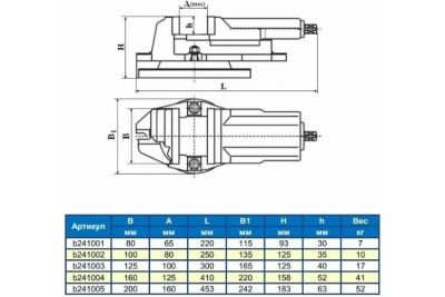 Станочные тиски 200мм GRIFF QH b241005