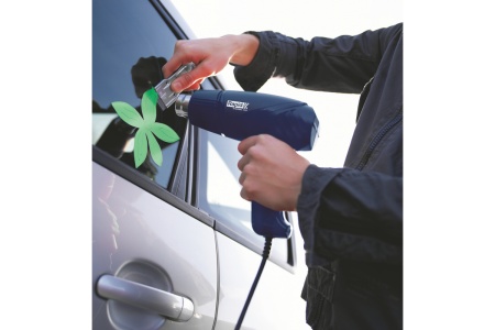 Промышленный электрический фен с насадками Forcekraft 220в, 50/60гц, 2000вт, 60/350/600с, 50/300/500л/мин,3 режима, класс защиты-двойная изоляция fk-hg55-2000led 52344