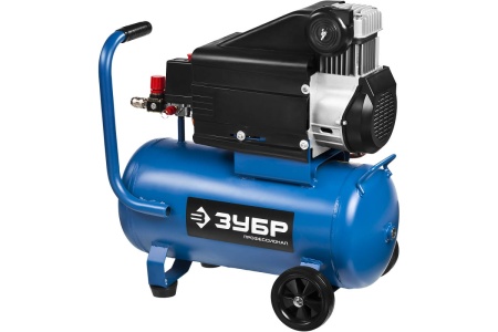 Воздушный поршневой безмасляный компрессор Зубр ПРОФЕССИОНАЛ 230л/мин, 24л, 8Атм, 2500Вт, 220В ЗКП-230-24-2.5