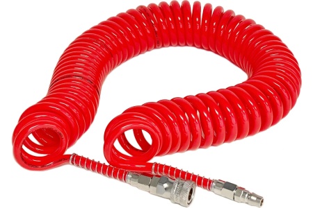 Шланг спиральный с быстроразъемным соединением (10х6.5 мм; 10 м) CDC Pneumatics UC 1065-10C RED