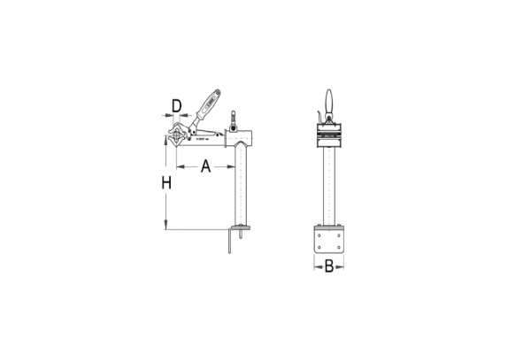 Поворотные тиски с пружиной с возможностью крепления на верстаке или стене Unior 622589