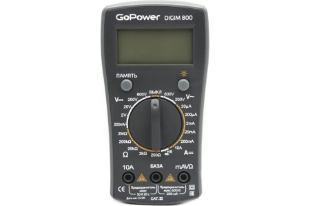 Мультиметр GoPower DigiM 800, 1/80 00-00015326