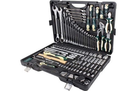 Набор инструмента ROCKFORCE 1/2"х1/4"DR с 6-гранными головками, 128 предметов RF-41282-5