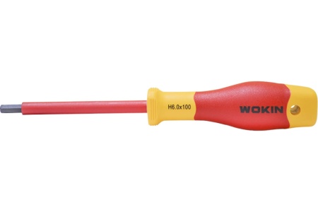 Диэлектрическая отвертка Wokin шестигранная, hex 6x100 мм 1352886