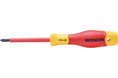 Диэлектрическая отвертка крестовая Wokin ph1x80 мм 1352859