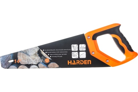Ручная пила HARDEN, зуб 2D, 350 мм. 631014