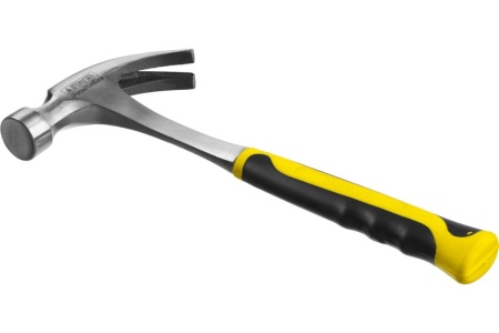 Цельнометаллический молоток-гвоздодер с двухкомпонентной рукояткой 450г Stayer PROFESSIONAL 2025-450