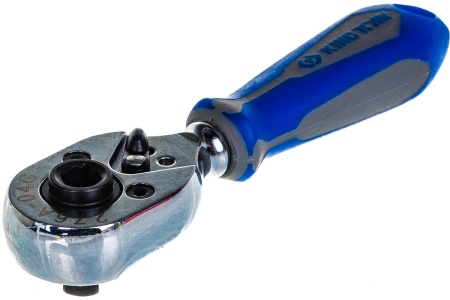 Трещотка (1/4", 108 мм, 72 зубца, флажковая, для головок и вставок бит) KING TONY 276A-04G