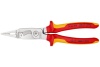 Электромонтажные клещи Knipex VDE, 6-в-1, 200 мм, диэлектрические, хром, 2К ручки, KN-1386200SB
