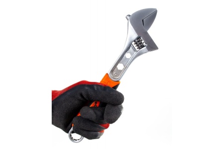 Гаечный разводной ключ с прорезиненной ручкой 200 мм WEDO WD239-08