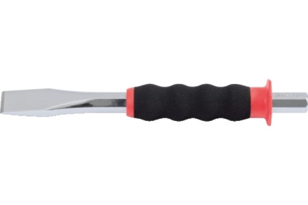 Зубило KS Tools плоское, 20x210 мм, с защитной рукояткой 156.0241