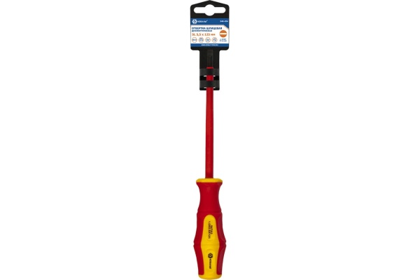 Отвертка диэлектрическая Ultra Grip SL 5,5 х 125 мм CR-V КОБАЛЬТ 646-454