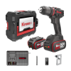 Дрель-шуруповерт аккумуляторная бесщеточная KRESS KUA71, 20В, 60Нм, 4Ач x2, ЗУ 6A, кейс
