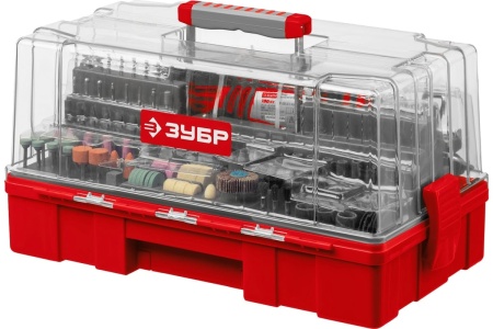 Электрический гравер ЗУБР с набором мини-насадок, 242 предмета ЗГ-130ЭК H242
