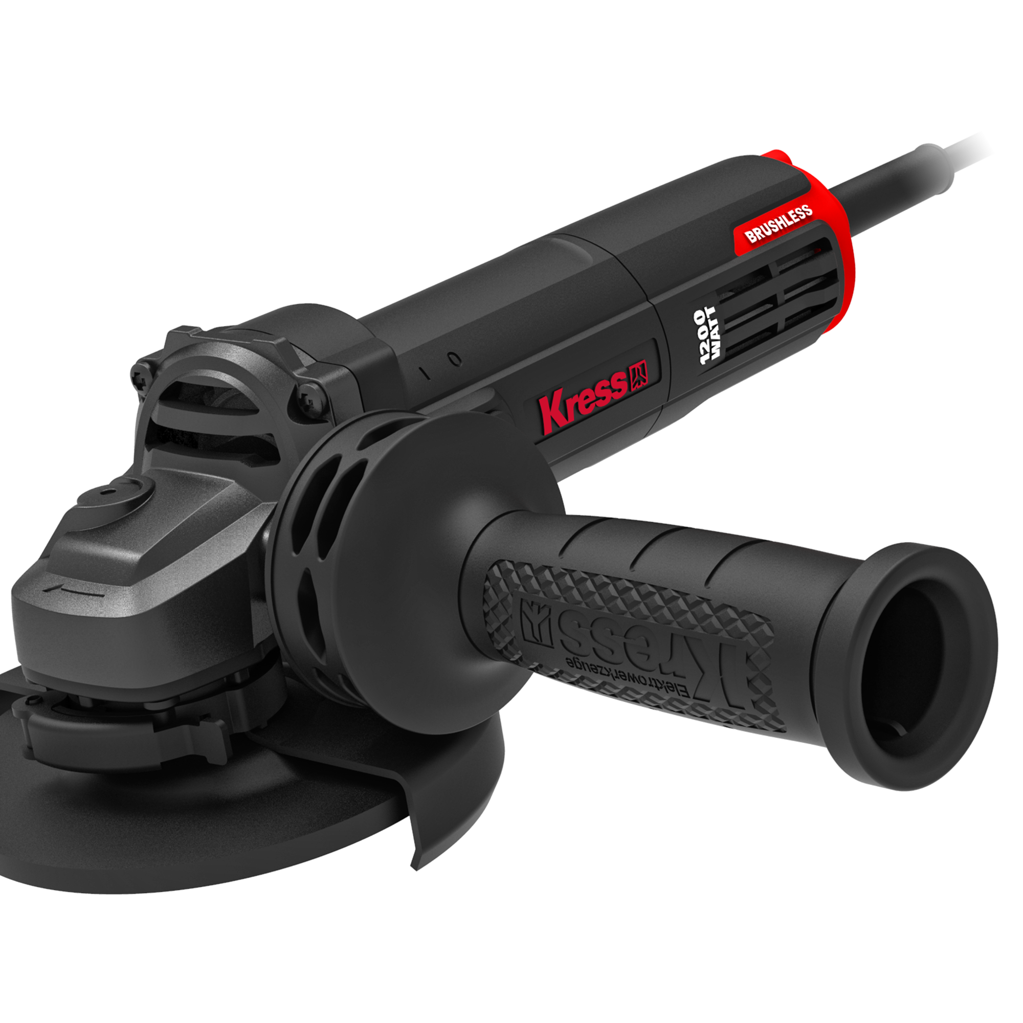 Углошлифовальная машина бесщеточная KRESS KUS26, 1200Вт, 125мм, коробка