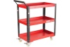 Инструментальная тележка (3 секции, на колесах, с открытым отсеком, красная) JTC-S1053