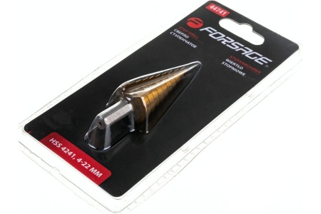 Сверло ступенчатое HSS 4241 4-22 мм Forsage F-44741