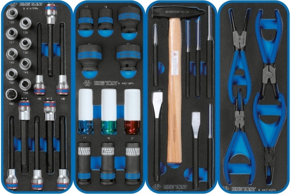 Набор инструментов KING TONY "GLORY" в красной тележке, 152 предмета 934-152GLR