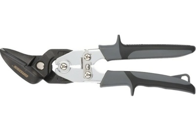 Ножницы по металлу, усиленные, 255 мм, прямой и левый рез, сталь СrMo, двухкомпонентные рукоятки GROSS PIRANHA 78349