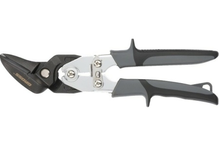 Ножницы по металлу, усиленные, 255 мм, прямой и левый рез, сталь СrMo, двухкомпонентные рукоятки GROSS PIRANHA 78349