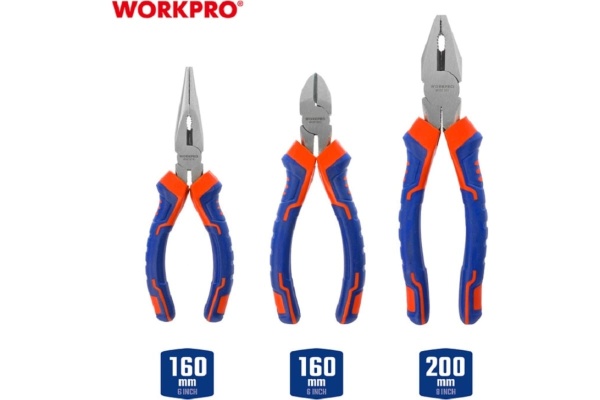 Набор губцевого инструмента WORKPRO 3 предмета WP201007