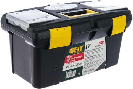 Ящик пластиковый для инструмента 19" (490х275х240 мм) FIT 65573