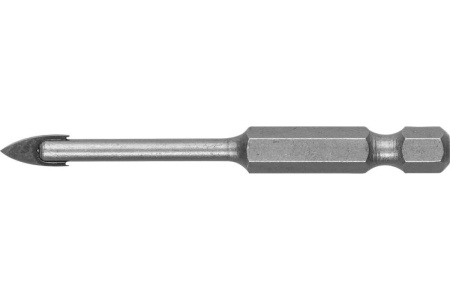 Сверло по стеклу и кафелю ЗУБР 2-х резцовый, 4 мм, шестигранный хвостовик 29840-04