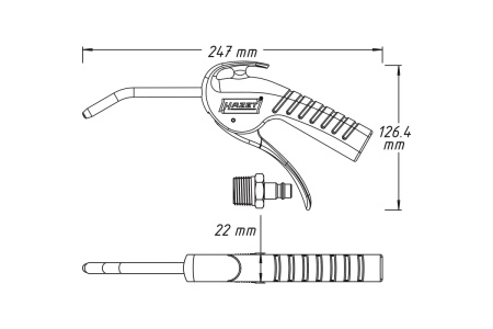 Пистолет для обдува Hazet 9040P-1