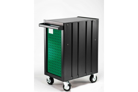 Инструментальная тележка Sata 692x488x840 мм, 4 выдвижных лотка, 1 ящик, отдельно доп. перфорир. панель для инструментов 95125