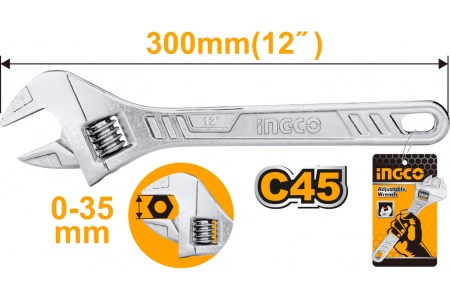 Разводной ключ INGCO 300 мм HADW131122
