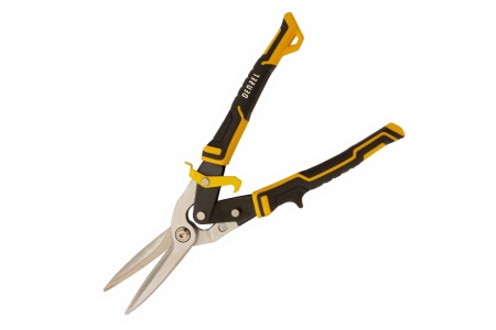 Ножницы по металлу Denzel 315мм, прямой проходной рез, сталь-CrMo, трехкомп.рук-ки 78373