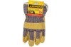 Комбинированные кожаные перчатки STAYER из спилка с тиснением 1131-XL