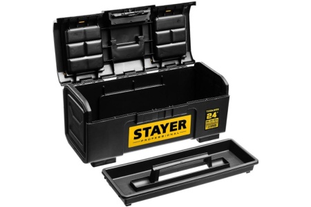 Ящик для инструмента STAYER TOOLBOX-24 пластиковый, Professional 38167-24 Ящик для инструмента STAYER TOOLBOX-24 пластиковый, Professional 38167-24