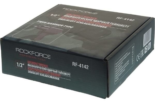 Ударный пневмогайковерт Rockforce Twin Hammer с реверсом 1/2" RF-4142
